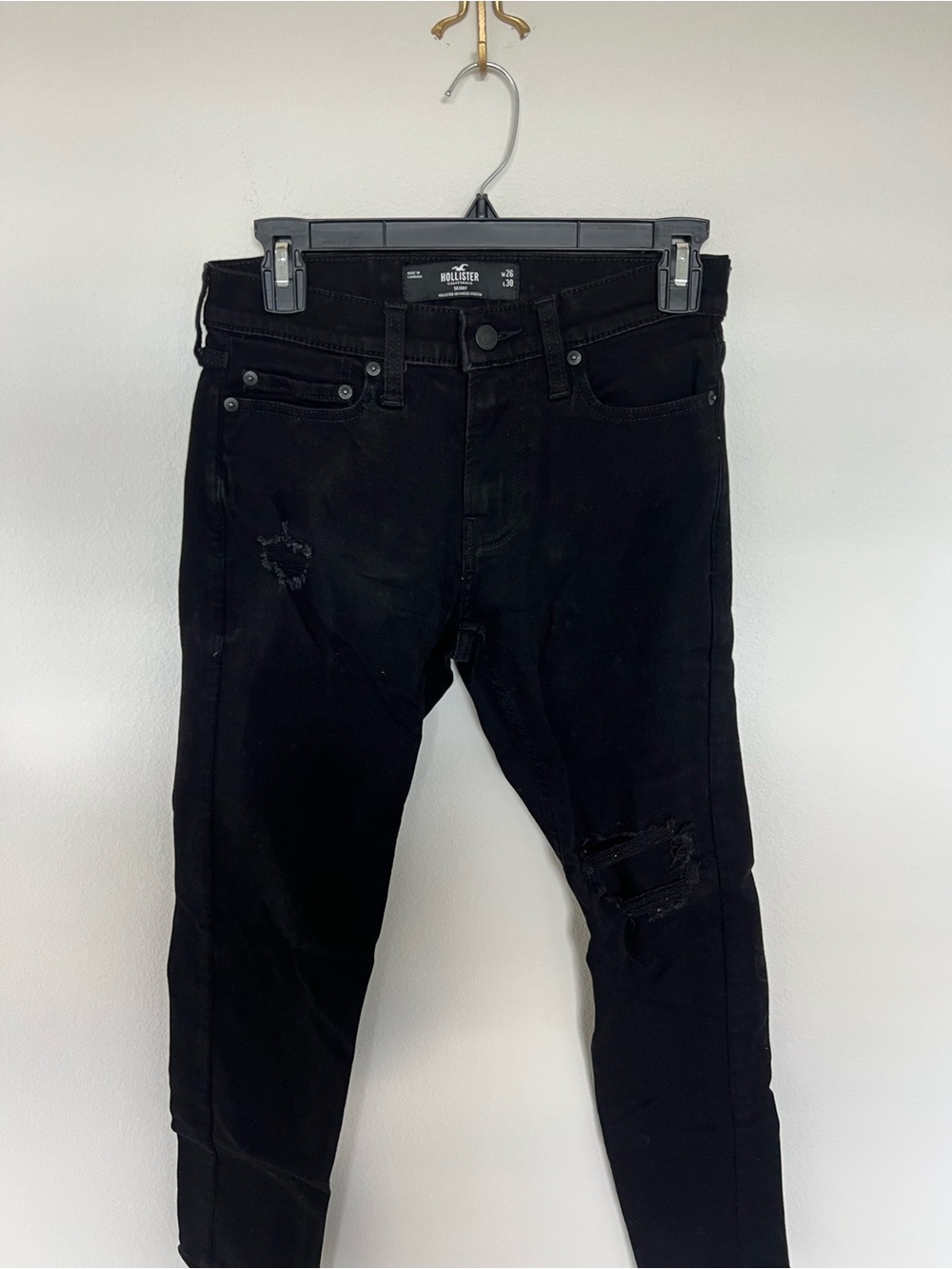 Hollister Black Skinny Distressed Men’s Jeans